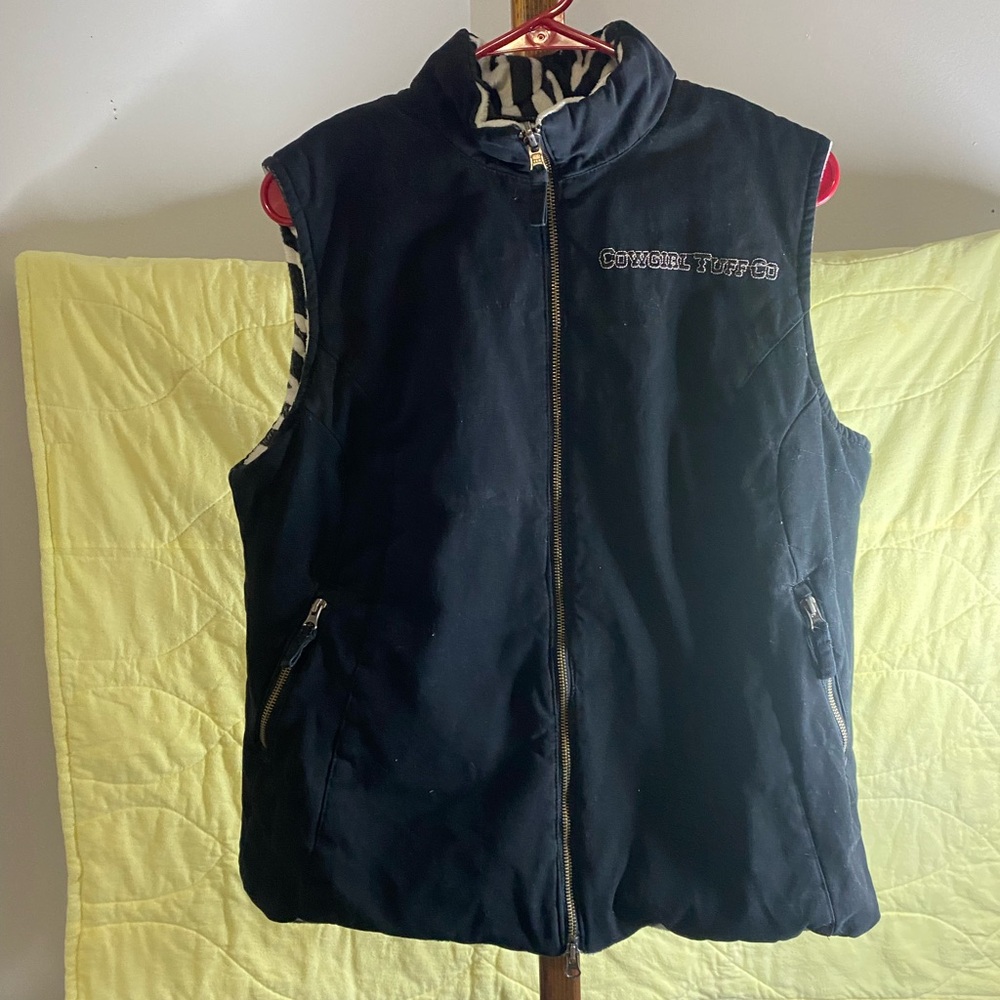 Vintage Cowgirl Tuff reversible vest